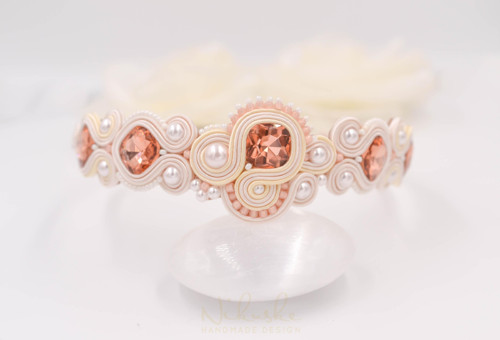 Svadobná soutache čelenka — foto 5