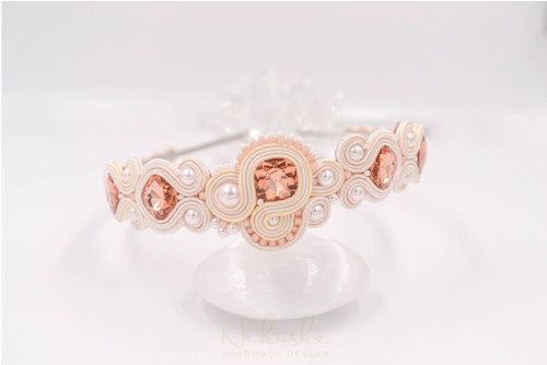 Svadobná soutache čelenka — foto 6