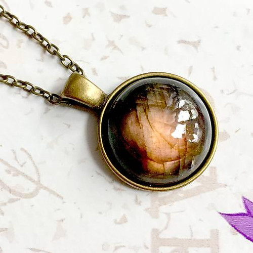 Náhrdelník s medeným labradoritom bronz /0006 — foto 2