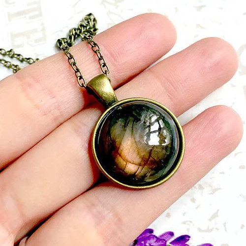 Náhrdelník s medeným labradoritom bronz /0006 — foto 3