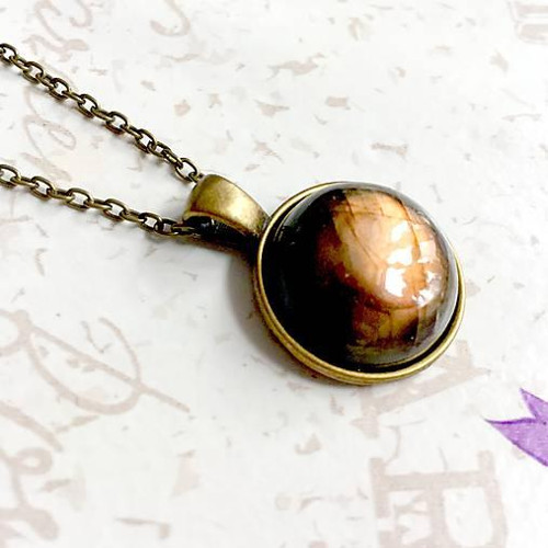 Náhrdelník s medeným labradoritom bronz /0006 — foto 4