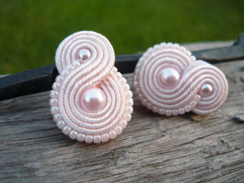Soutache náušnice Sweet Rose mini — foto 2