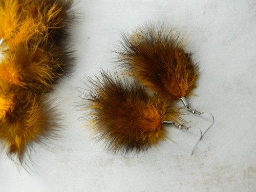 Peříčkové náušnice - kolekce "MARABOU" — foto 3