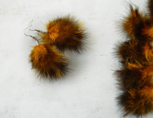 Peříčkové náušnice - kolekce "MARABOU" — foto 2