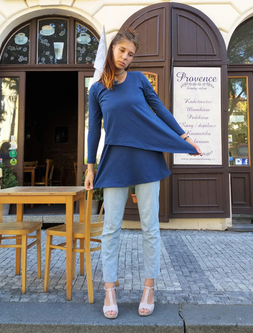 Elegantní Tunika Modrá — foto 2