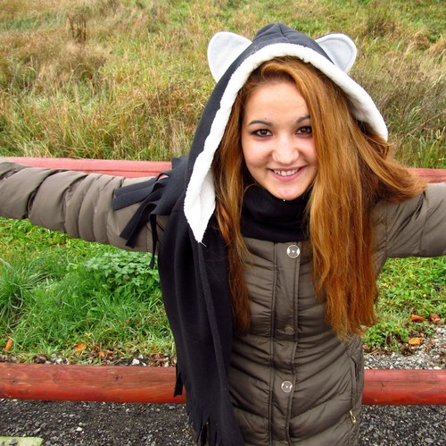 IHNED: Šála s kapucí - s oušky dívčí — foto 3
