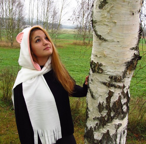 High quality: Šála s kapucí - s oušky — foto 5