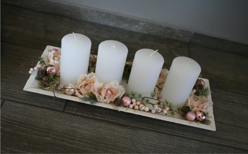 Adventní svícen starorůžový — foto 6
