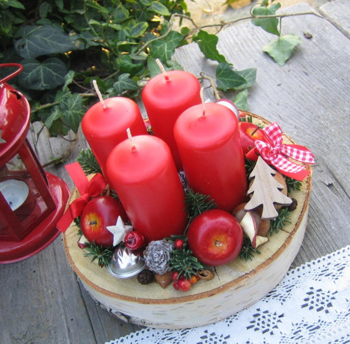 Adventní svícen v přírodním stylu — foto 3