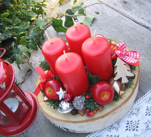 Adventní svícen v přírodním stylu — foto 4