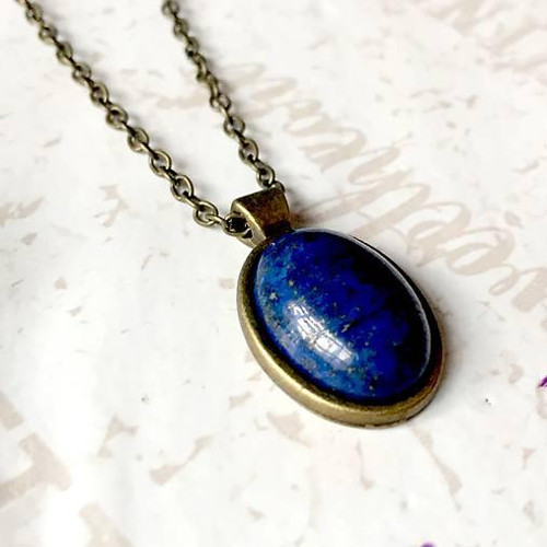 Set šperků s lapisem lazuli bronz /0078 — foto 4