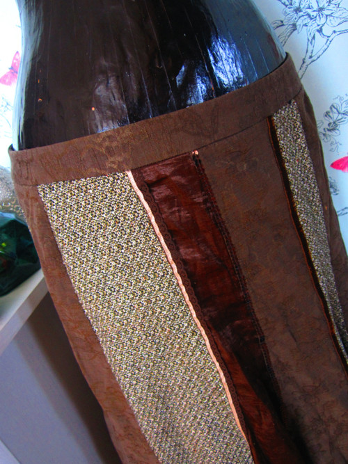 Sukně patchwork v čokoládě — foto 3