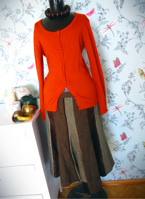 Sukně patchwork v čokoládě — foto 5