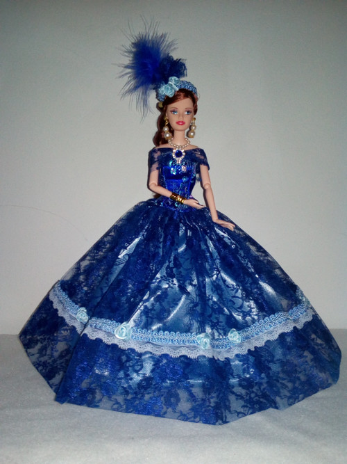 Šaty pro Barbie modré — foto 3