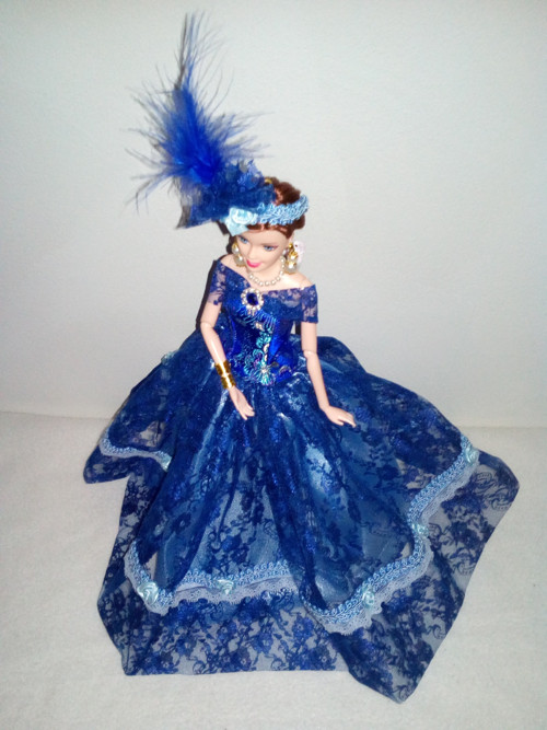 Šaty pro Barbie modré — foto 4