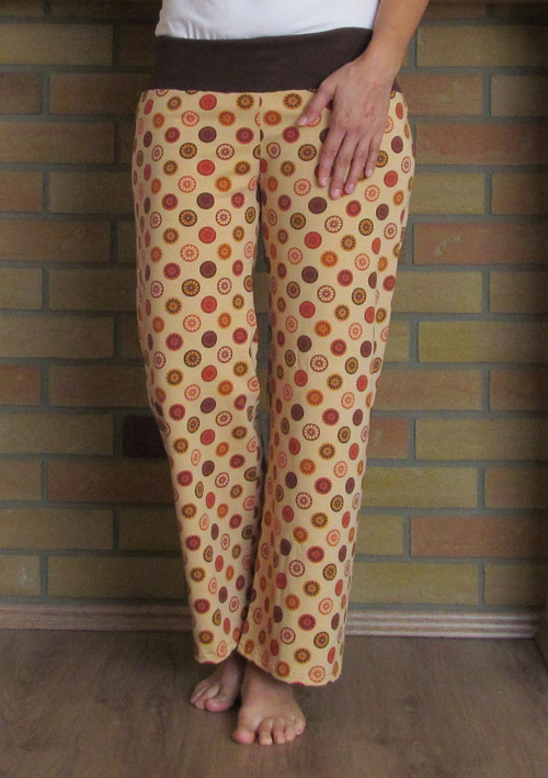 Dlouhé kalhoty Brown Mandala — foto 2