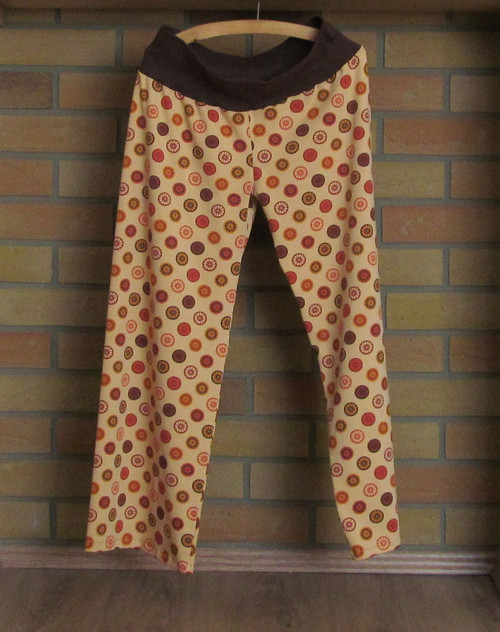 Dlouhé kalhoty Brown Mandala — foto 3