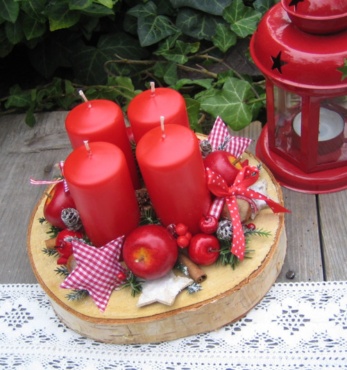 Adventní svícen v přírodním stylu — foto 3
