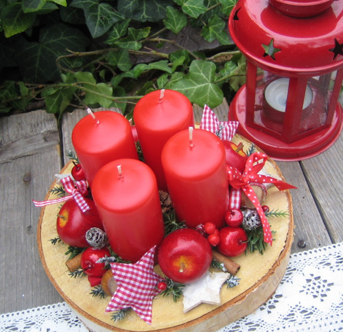 Adventní svícen v přírodním stylu — foto 4