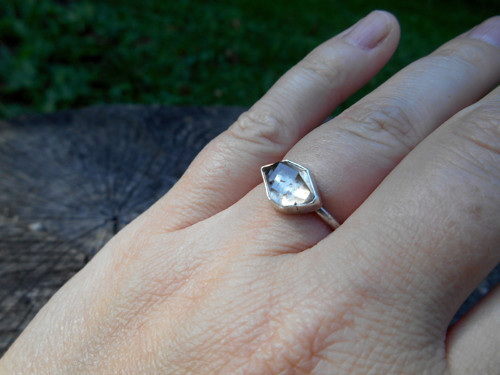 Strieborný (Ag925) Prsteň s Herkimer "diamantom" — foto 2