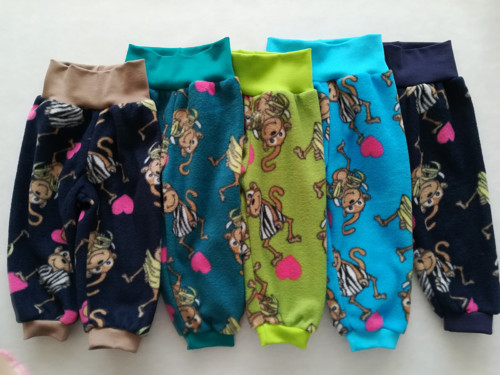 Dětské fleece tepláčky "Opičky" vel. 92 — foto 2