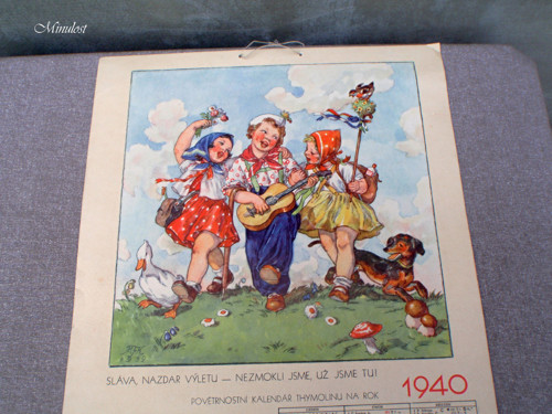 Nástěnný kalendář 1940 — foto 2