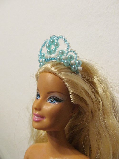 Čelenka pro Barbie - tyrkys — foto 2