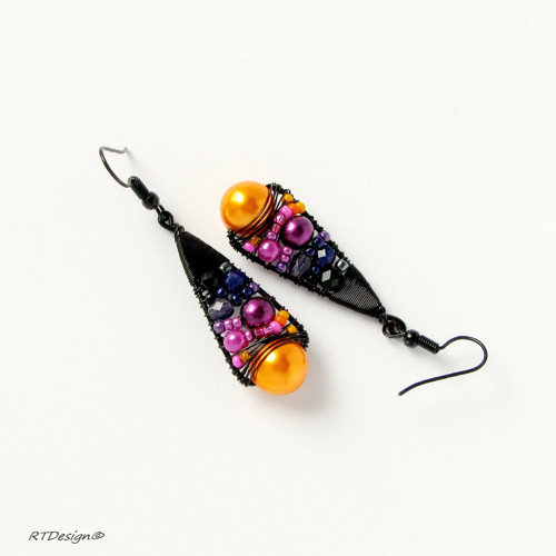 Náhrdelník Black Treasure Orange & Purple — foto 4