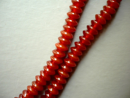 Vrtané rondelky - karneol 8,5 mm, 3 ks — foto 2
