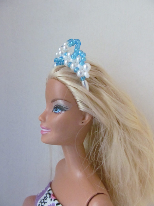Čelenka pro Barbie - tyrkysová — foto 2