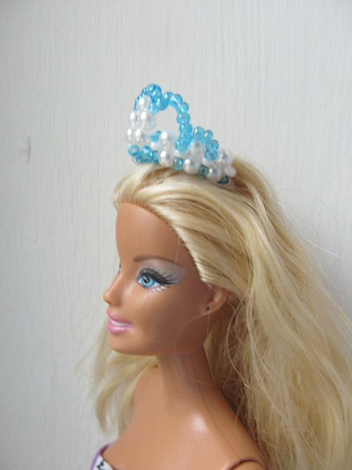 Čelenka pro Barbie - tyrkysová — foto 3