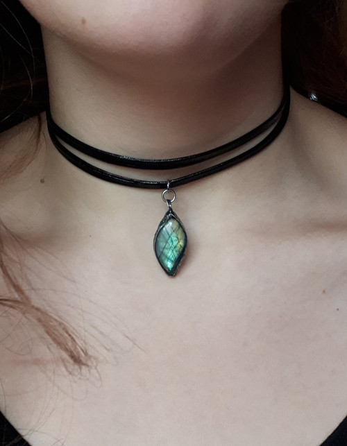 Choker s labradoritem — foto 6