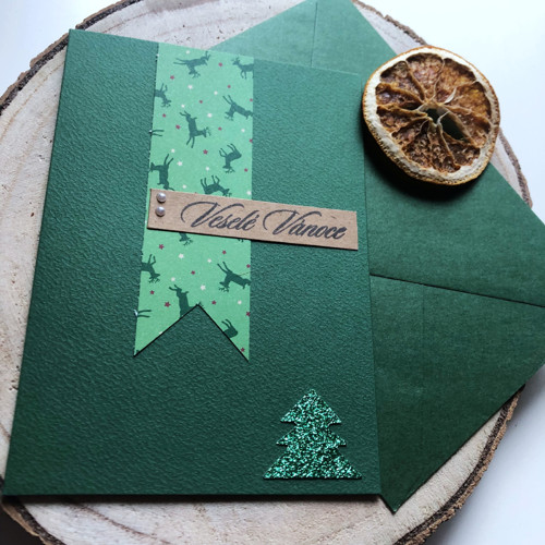 Zelené jelení přání veselé Vánoce — foto 3