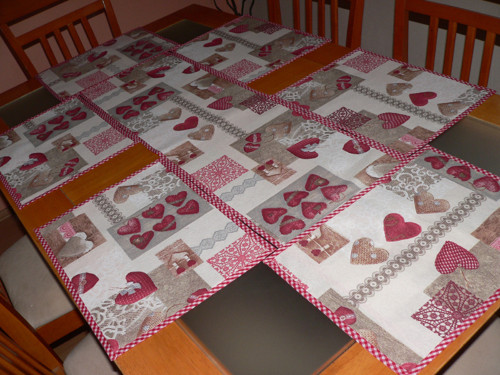 Prostírání červené srdce — foto 5