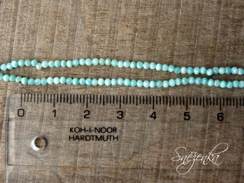 Amazonit přírodní brus kulička 2mm, 5 ks, sleva — foto 3