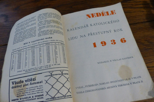 Neděle...kalendář na rok 1936 — foto 6