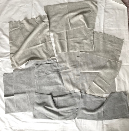 100% KAŠMÍR - 437 g - KAŠMÍROVÝ MATERIÁL, ÚPLET — foto 2