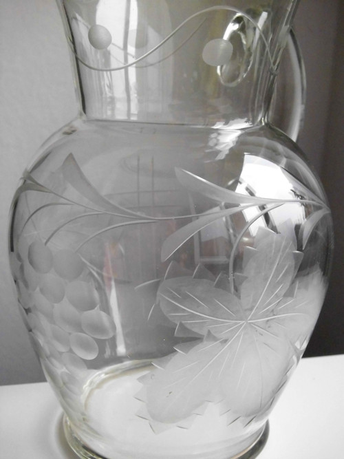 Art deco broušený džbán (v. 21 cm) — foto 2
