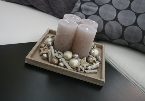 Adventní svícen šedohnědý malý — foto 2