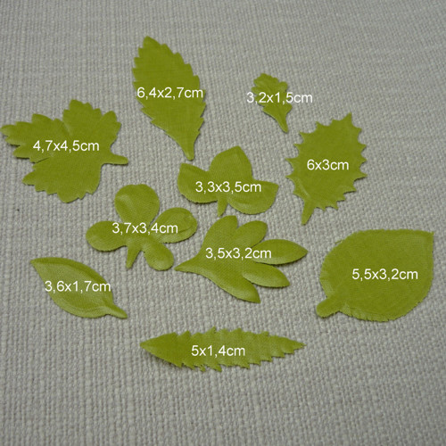 Listy - sada, textilní výseky * 20 ks — foto 2