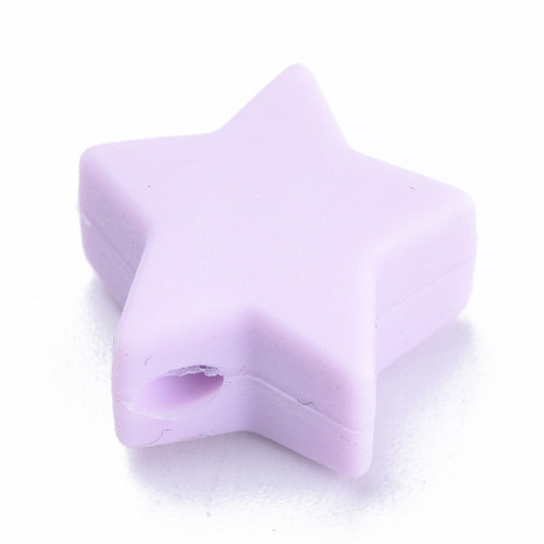 Silikonové hvězdičky 12mm (2ks) - lavender — foto 2