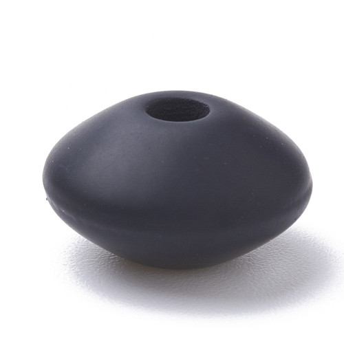 Silikonové korálky DISK 12mm (4ks) - black — foto 2
