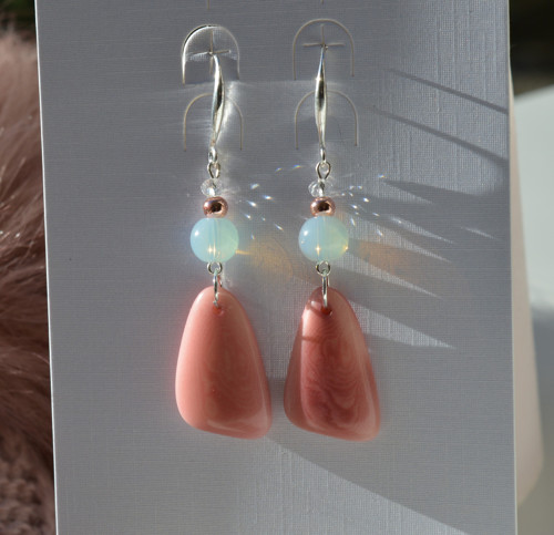 Tagua náušnice s opalitem — foto 2
