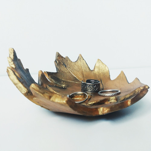 Golden Leaf - miska na šperky — foto 2