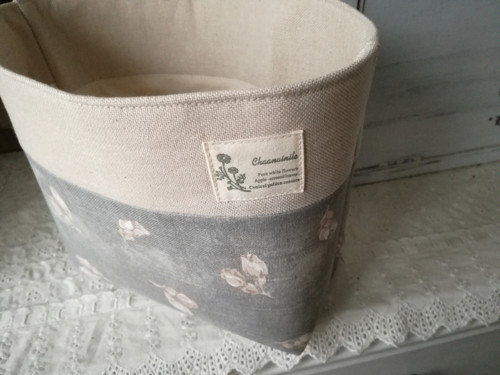 Látkový košík - drobné kvítky — foto 3