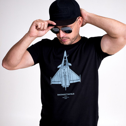 Dassault Rafale tričko - černá & oceán. šeď (reg) — foto 2