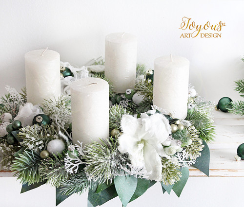 Luxusní ledový adventní věnec — foto 2