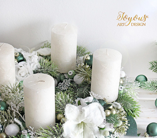 Luxusní ledový adventní věnec — foto 3