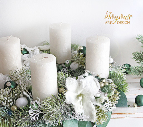 Luxusní ledový adventní věnec — foto 4
