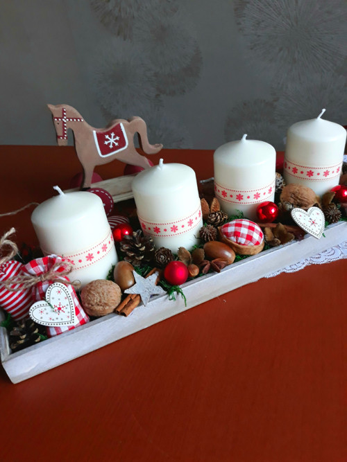 Přírodní adventní svícen — foto 2